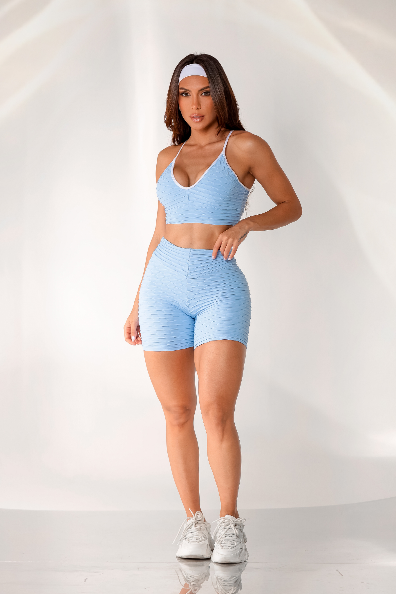 Bubble Tex Shorts- Serenity Blue