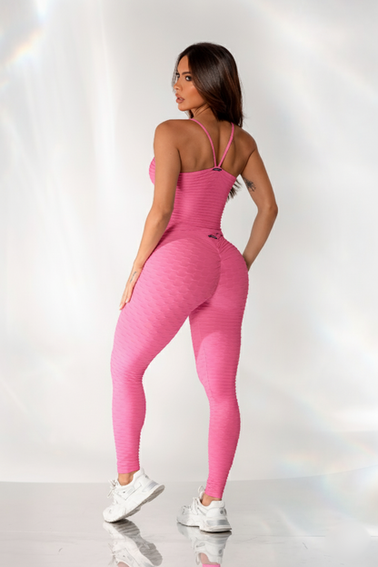 Scrunch Tropical Legging - pink