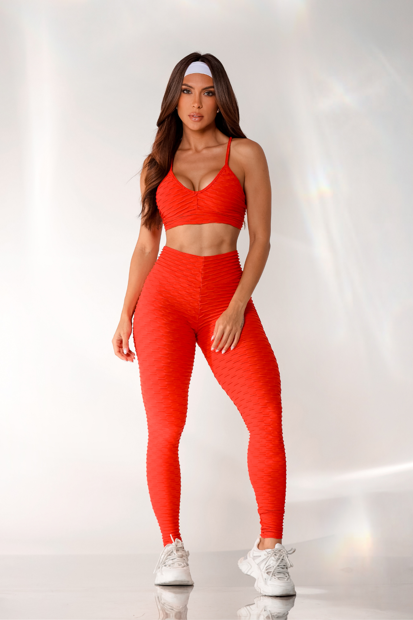 Scrunch Tropical Legging- Red