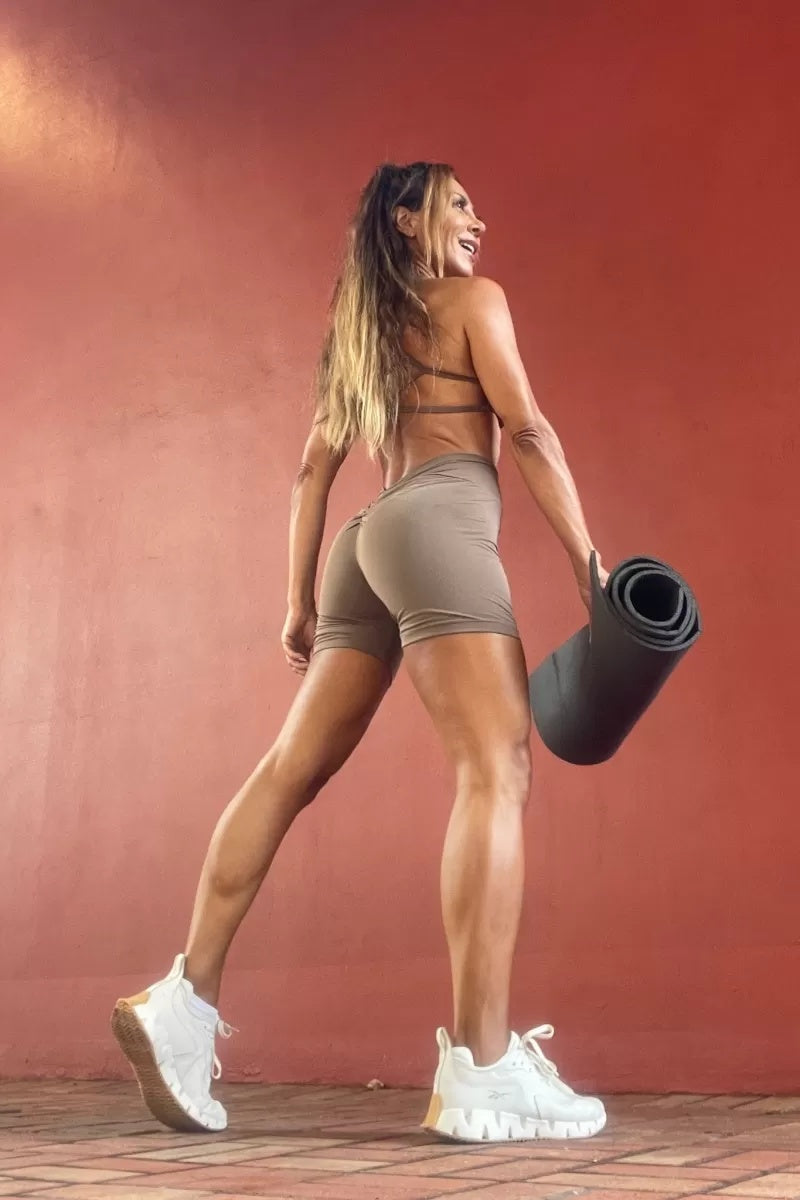 Atlex Crossed Back Top - Brown