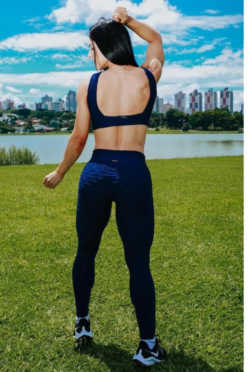 Effect Leggings Scrunch Booty Navy