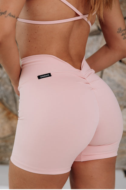 V-Waist Shorts- Peach Pink