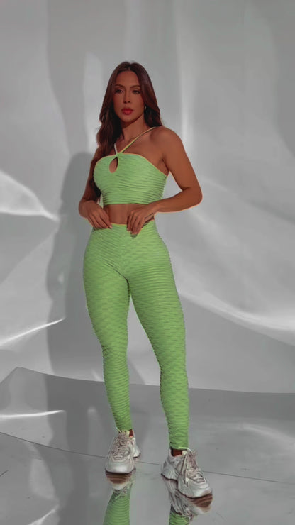 Bubble Tex Top- Pistachio Green